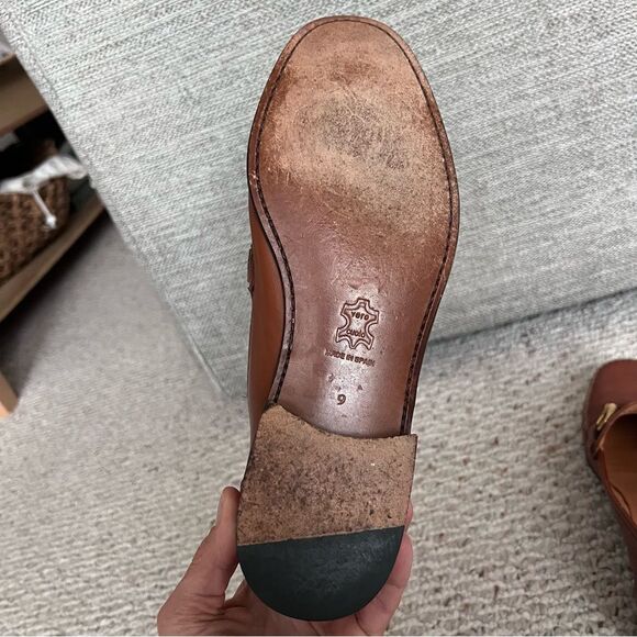 Maus & Hoffman slip on cognac leather men’s loafers main image 5